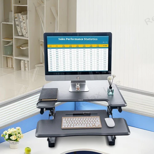 Standing Desktop Elevating Workbench Folding Computer Desk Standing Workstation Computer Stand - Image 7