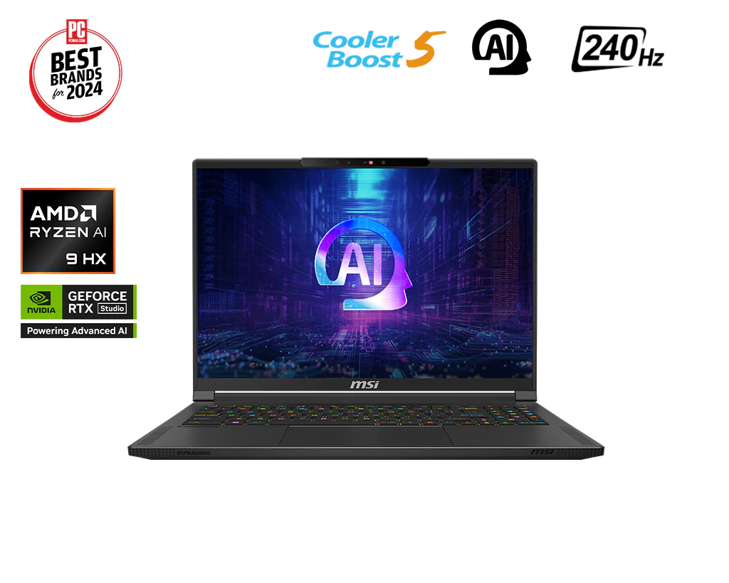 Stealth A16 AI+ A3XVGG-088SG 16" UHD+ 120Hz MiniLED Laptop AMD Ryzen AI 9 HX 370 - Image 3
