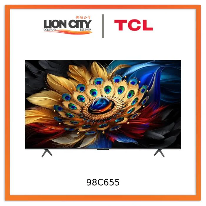 TCL 98C655 98" Classic 4K QLED TV Onkyo Subwoofer In Built Eye Care AI Smart TV Google TV