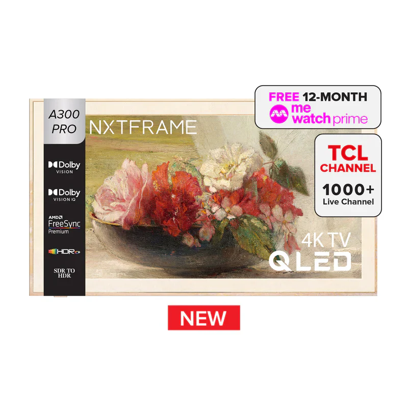 TCL A300 Pro 55"/75" B&O Sound System Nxtframe TV Canvas TV Frame TV 4K QLED TV - Image 2