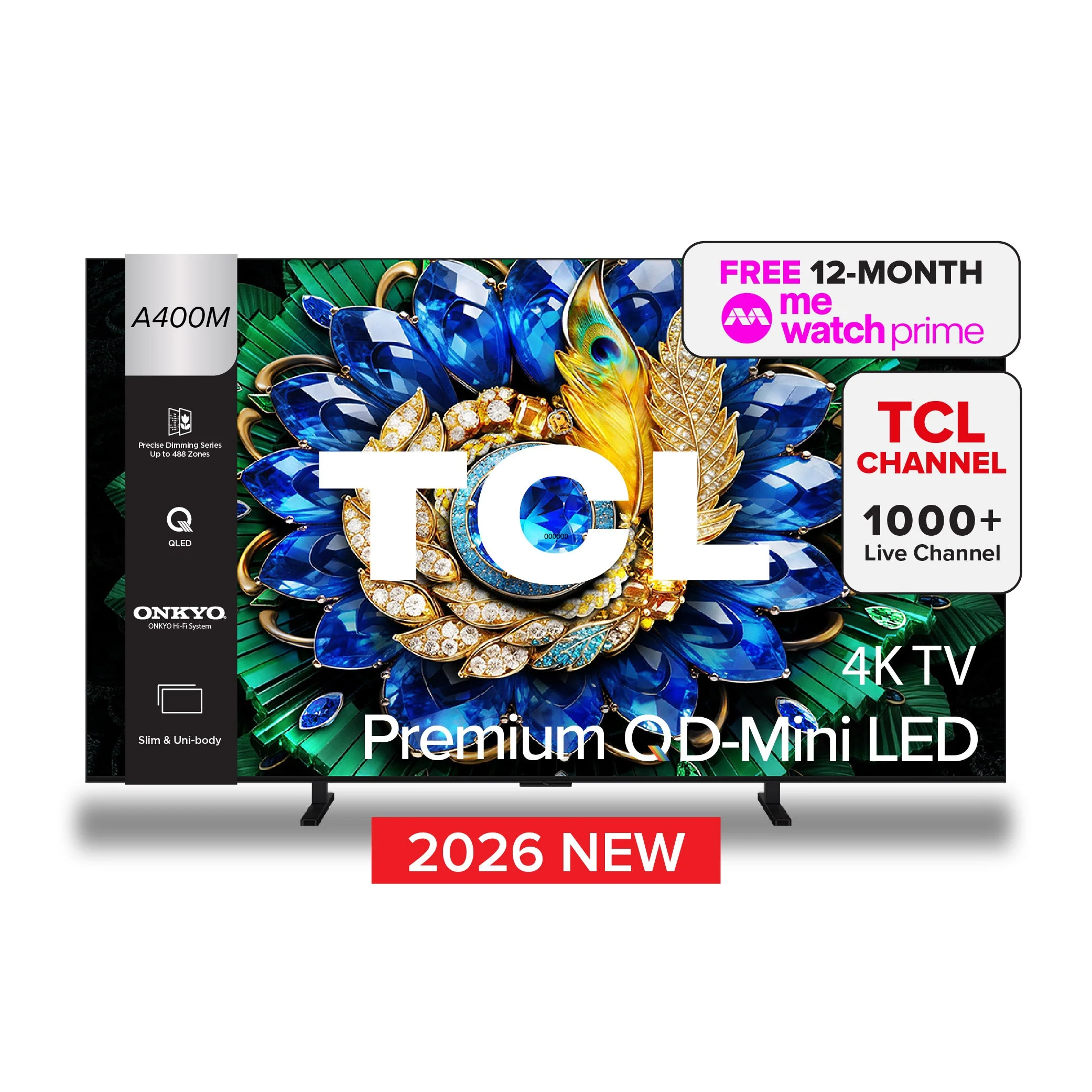 TCL A400M Premium QD-MiniLED 4K TV 55‑75" Precise Dimming - Image 2