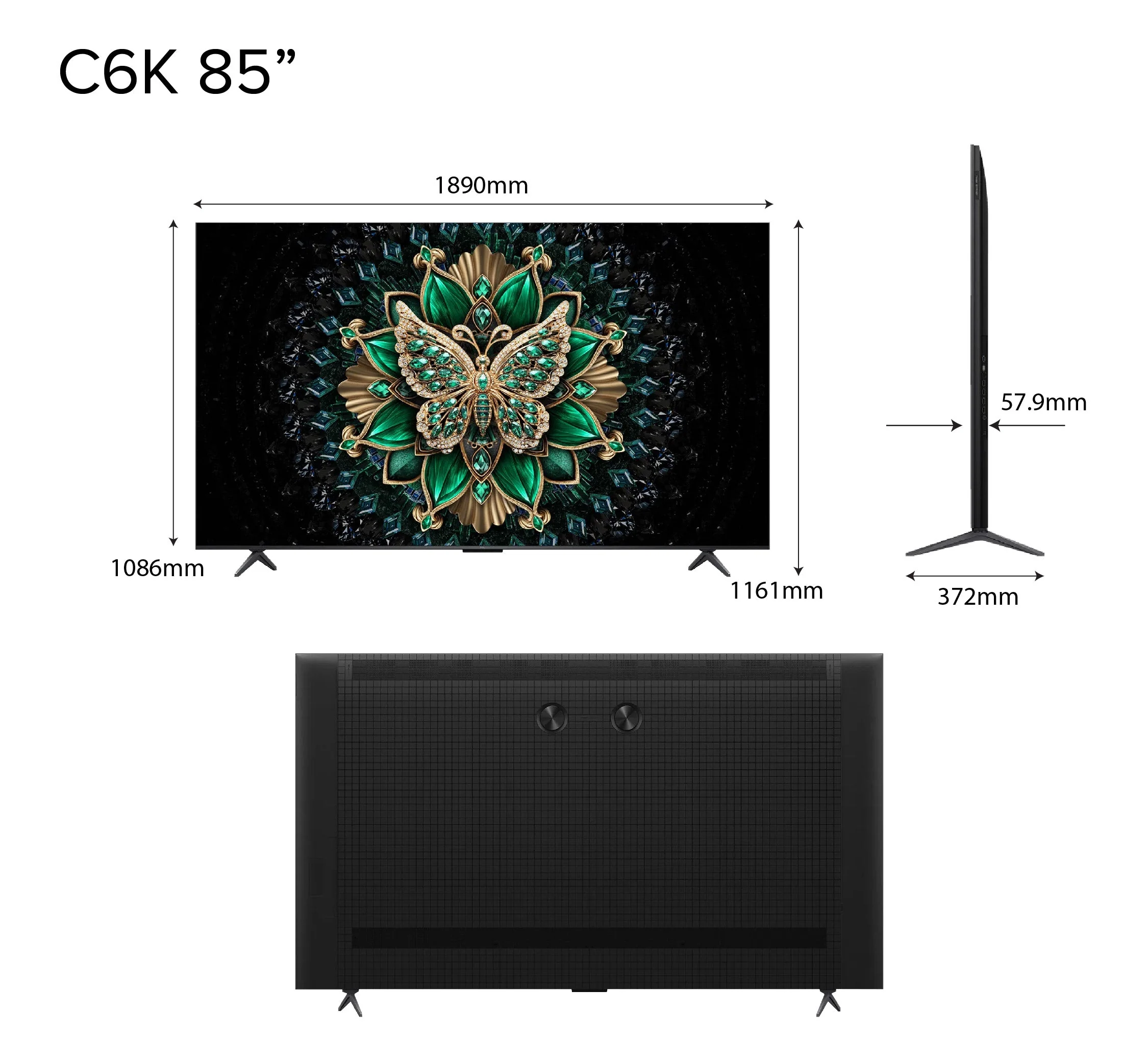 TCL C6K QD Mini-LED TV 55‑85″ Size Options - Image 9