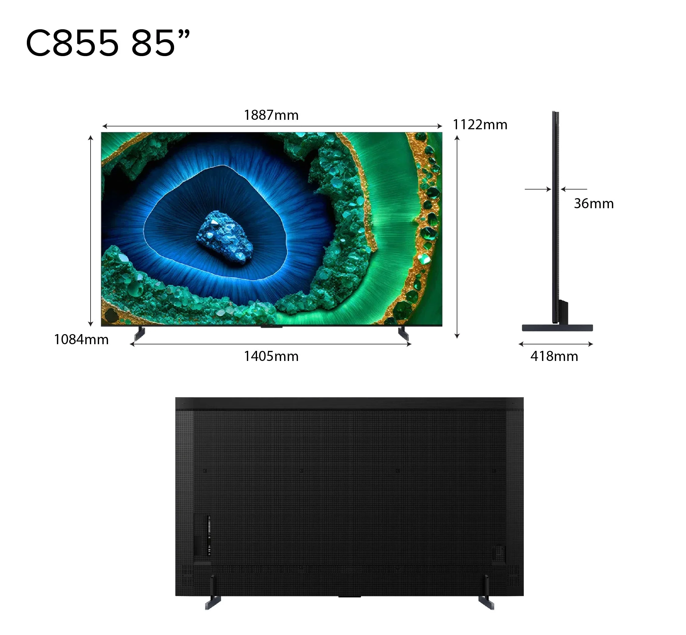 TCL C855 Premium QD-Mini LED TV 85 Inch - Image 6