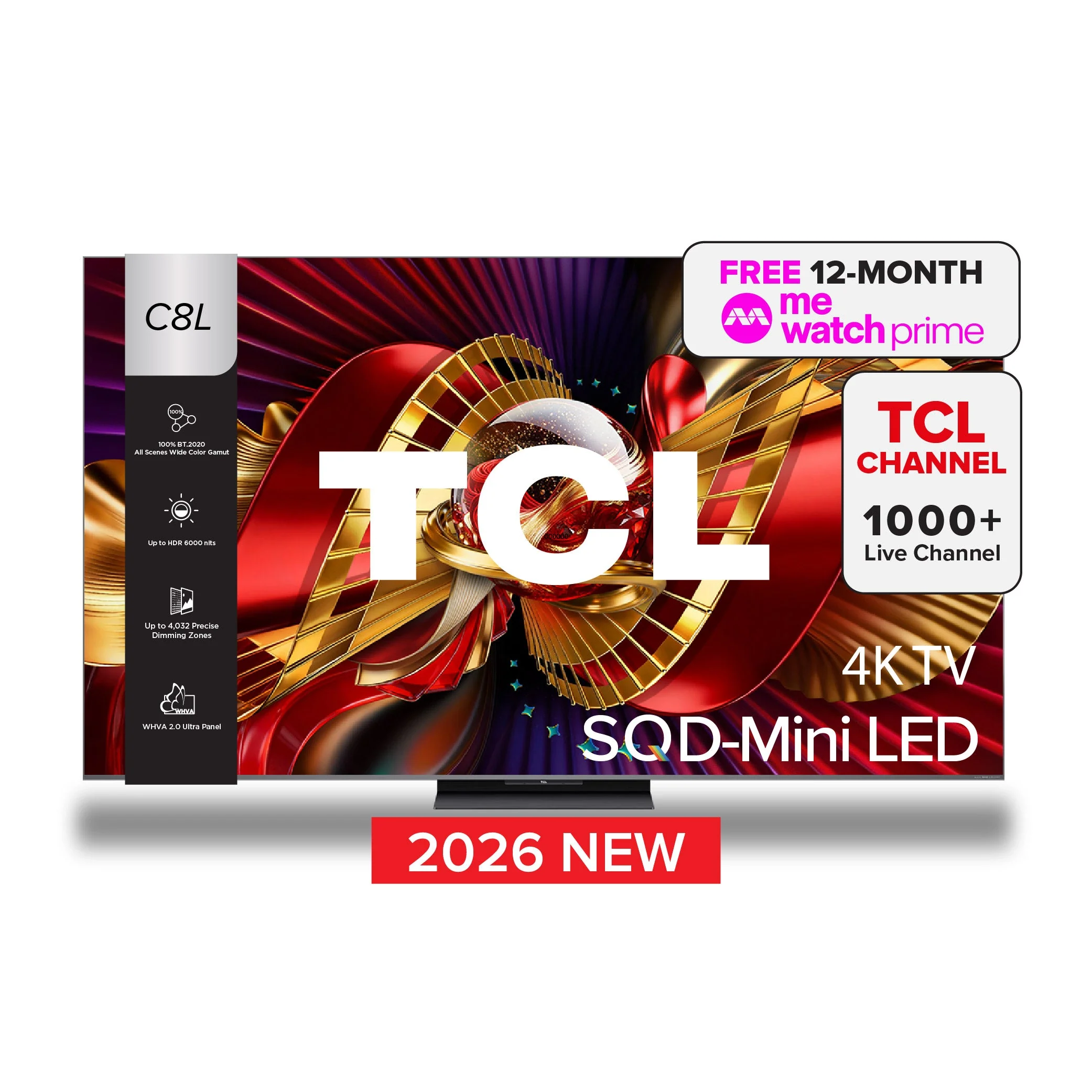 TCL C8L Premium SQD-MiniLED 4K TV Super QLED HDR 6000nits - Image 2