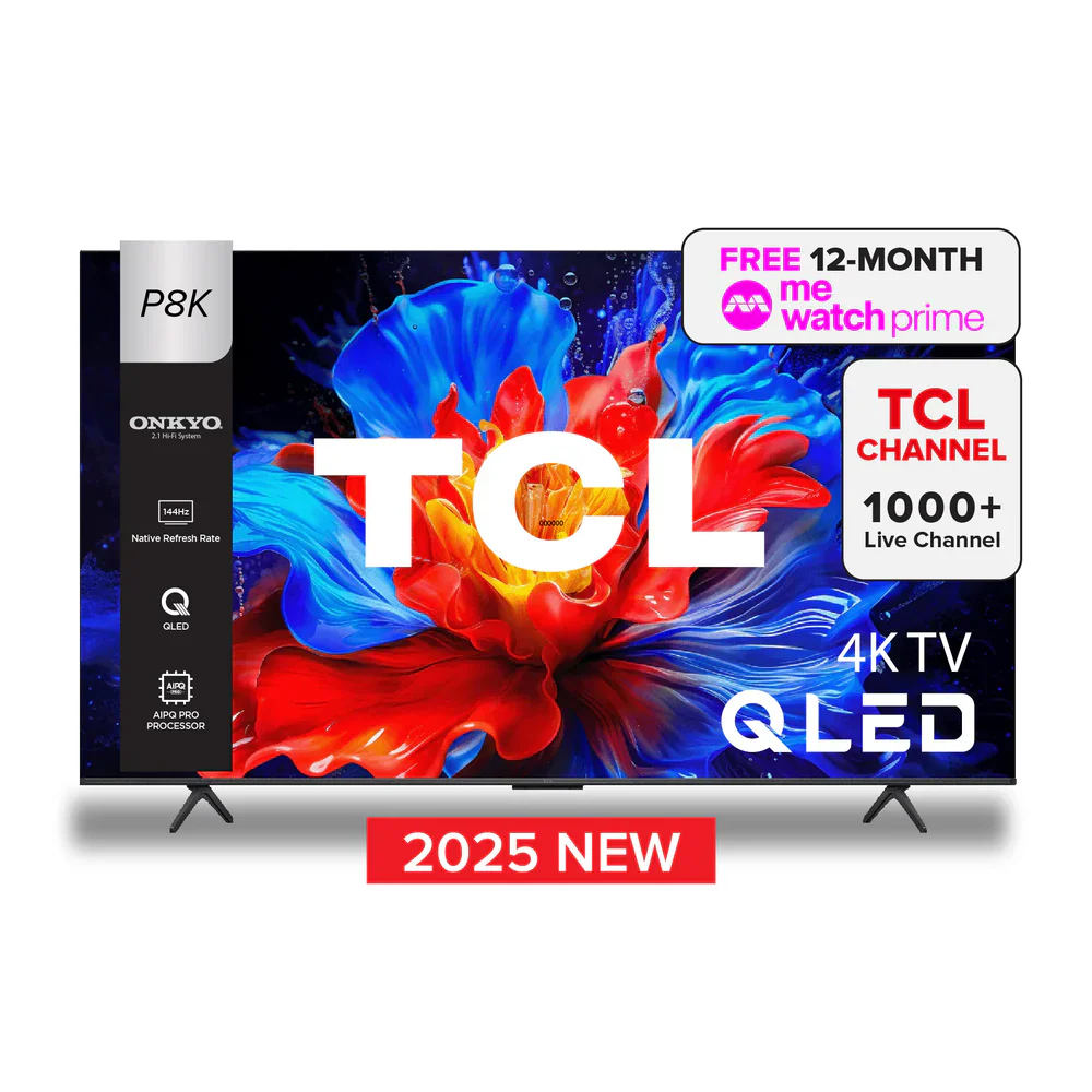 TCL P8K QLED TV 55"/65"/75" 144Hz Native Refresh Rate AI Smart Google TV - Image 2