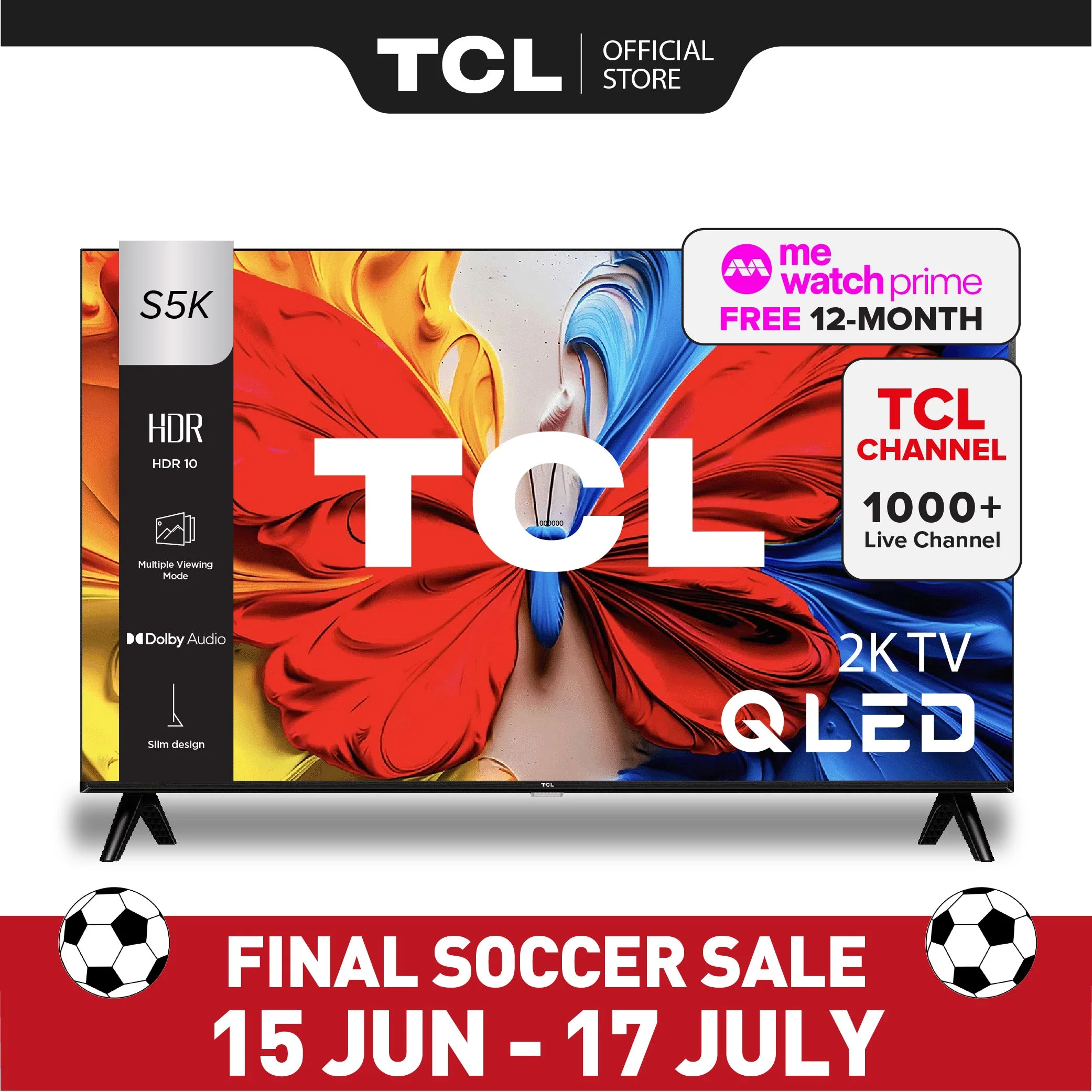 TCL S5K QLED TV Dolby Audio HDR 10 Google TV