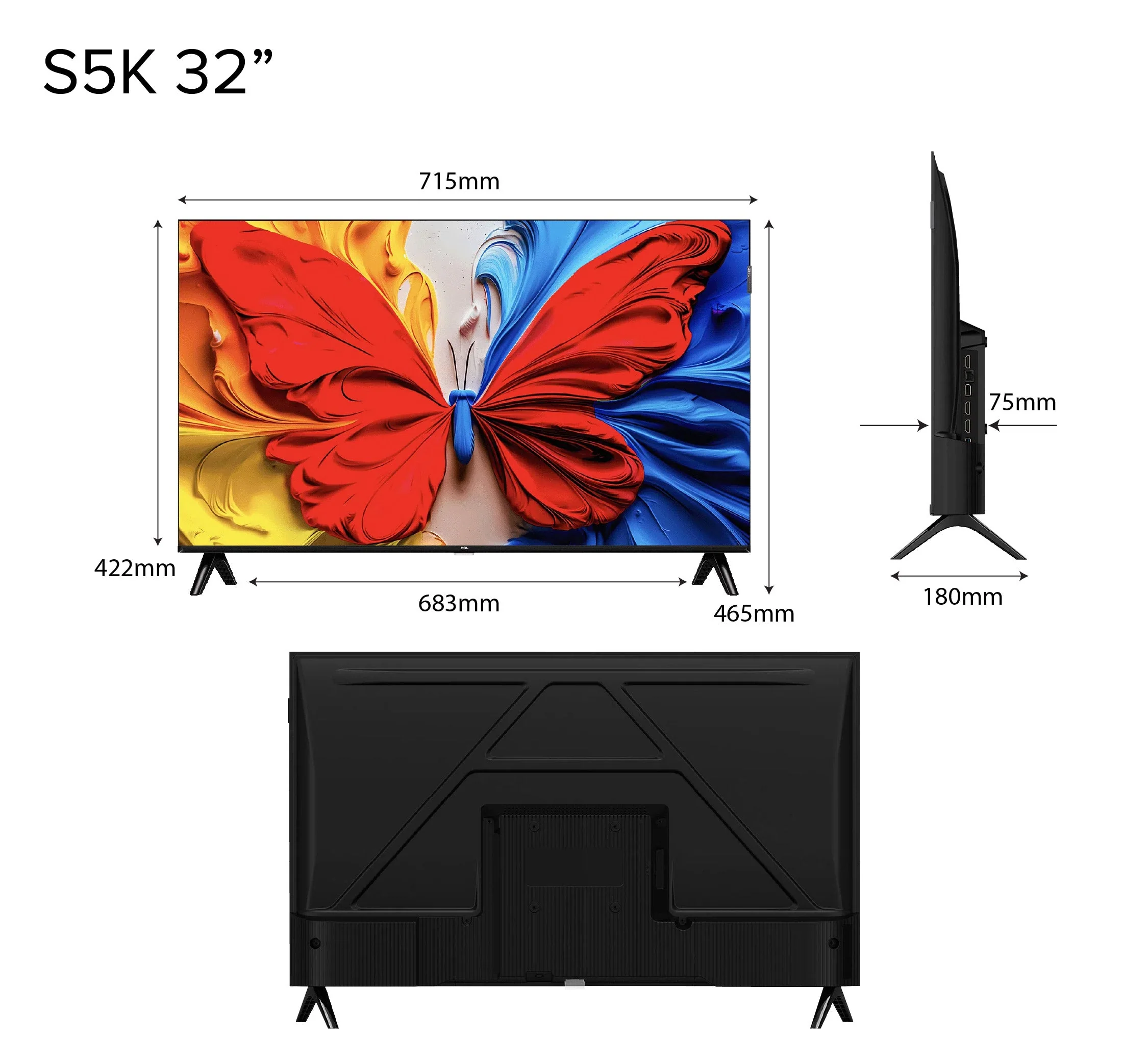 TCL S5K QLED TV Dolby Audio HDR 10 Google TV - Image 6