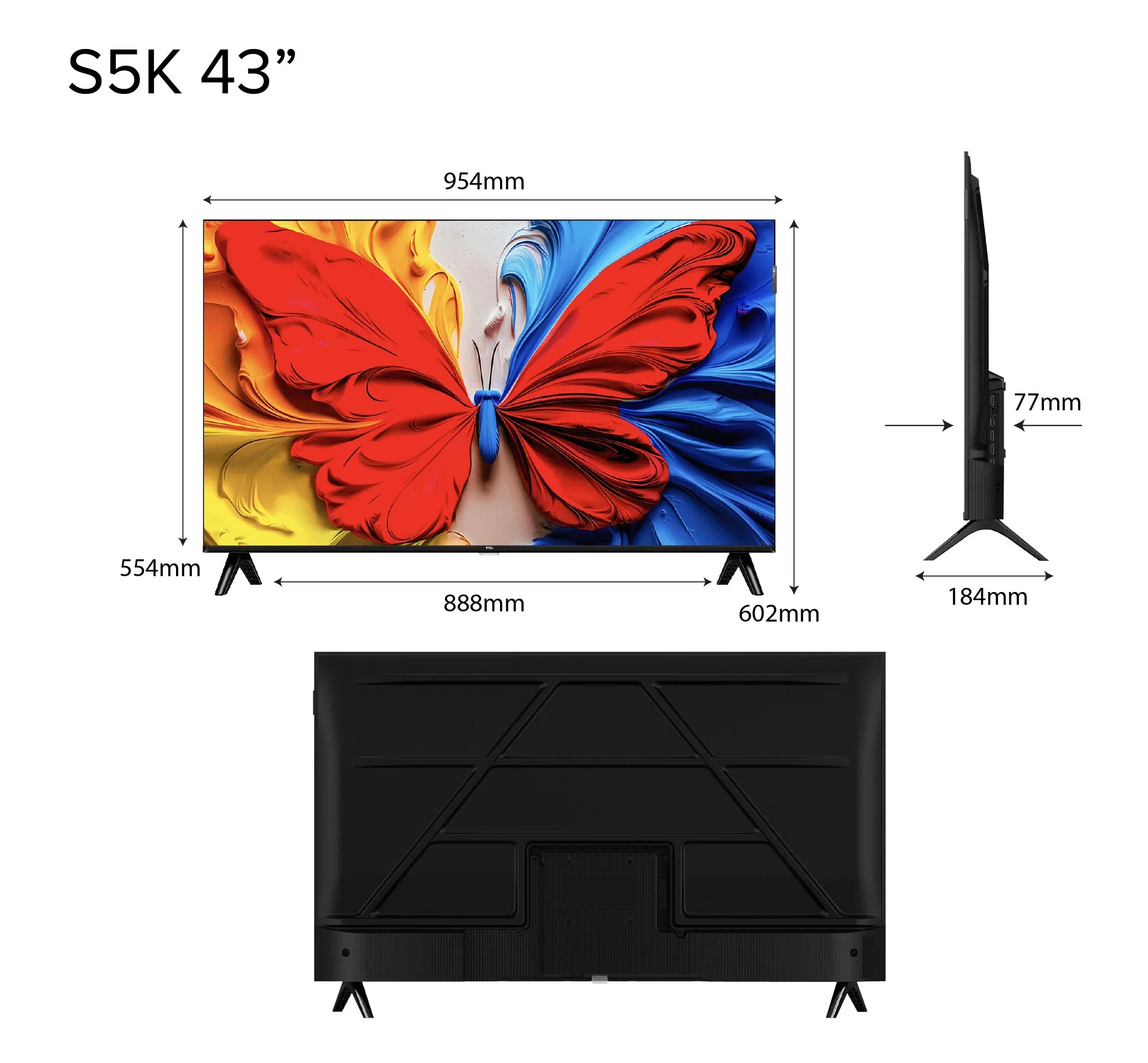 TCL S5K QLED TV Dolby Audio HDR 10 Google TV - Image 7