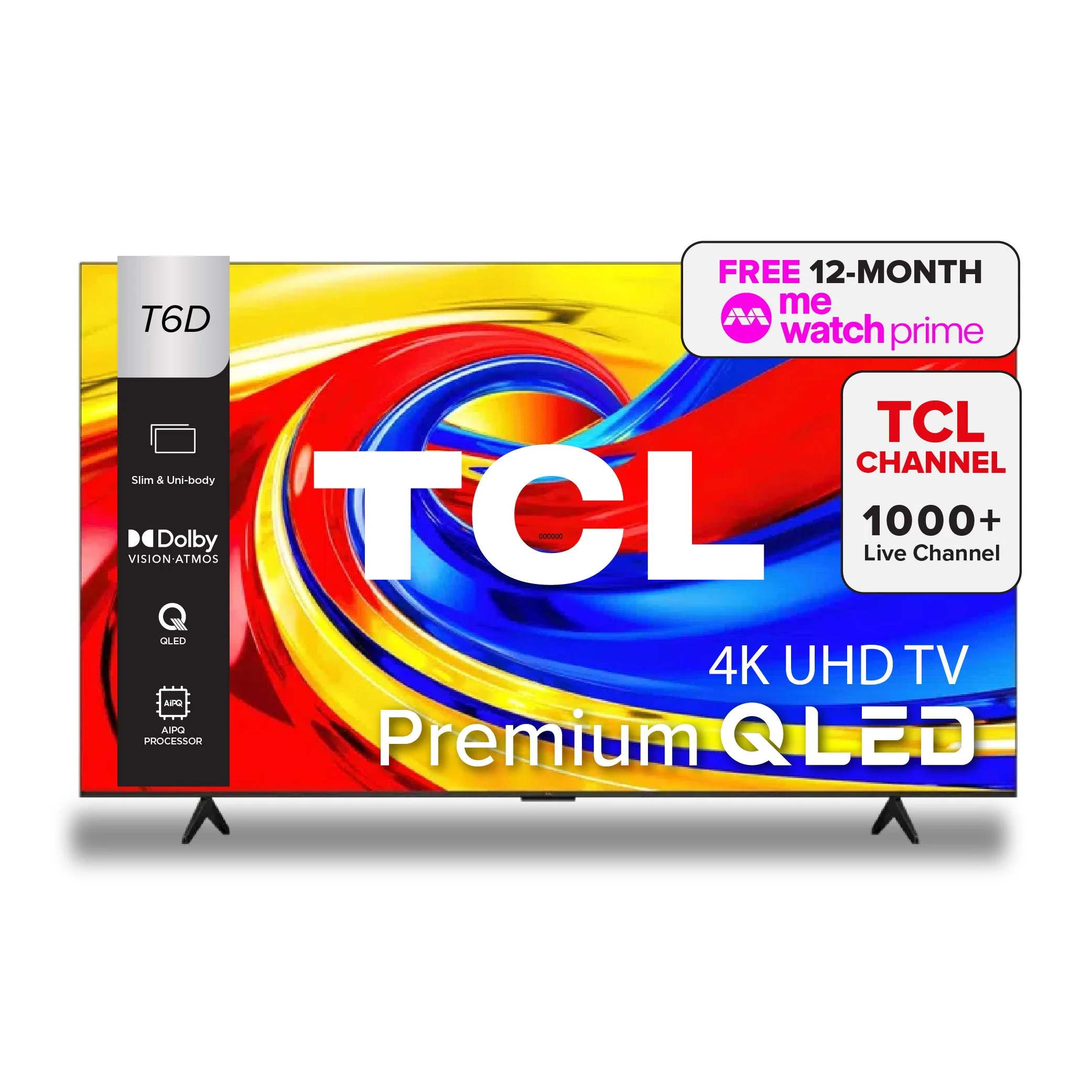 TCL T6D Premium QLED 4K UHD Google TV 50 Inch - Image 2