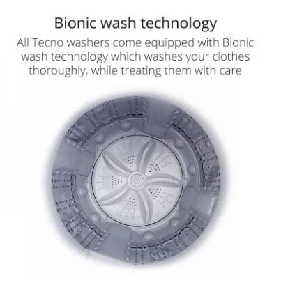 Tecno TWA 1099 10kg Top Load Fully Automatic Fuzzy Logic Washing Machine - Image 4