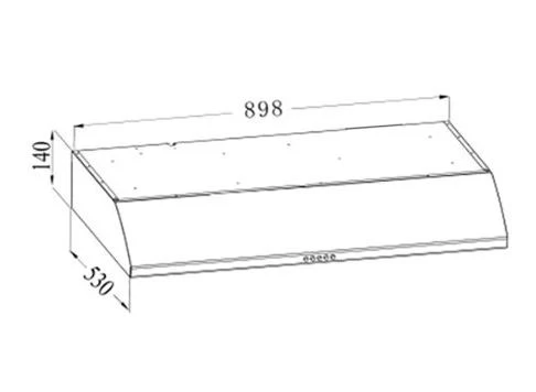 Tecno Uno TH 999 D Slim Line Hood Stainless Steel 90cm, Single Cyclonic Motor - Image 3