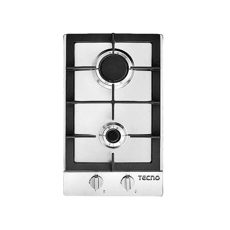 Tecno Uno TA-322 TRSV Domino Gas Hob Stainless Steel 30cm, 2 Burner (1x Big, 1x Small) - Image 2