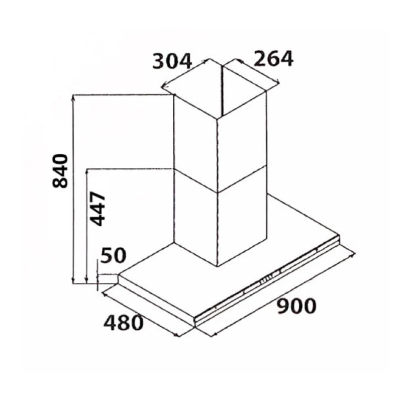 Tecno 60cm Chimney Hood KA 2238 Package 5 - Image 2