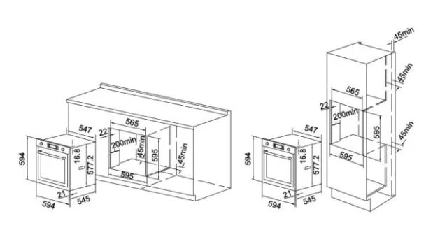 Tecno Uno TBO 7006 Built-In Oven 73L, 6 Functions - Image 8