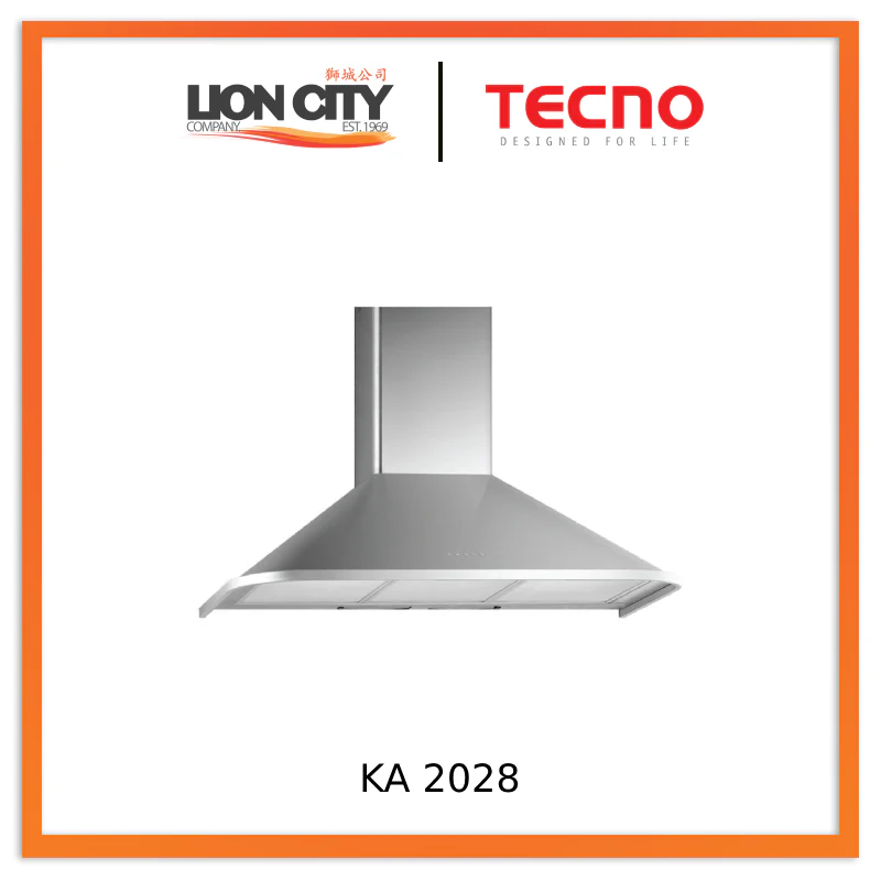 Tecno Uno KA 2028 Chimney Hood Stainless Steel 90cm