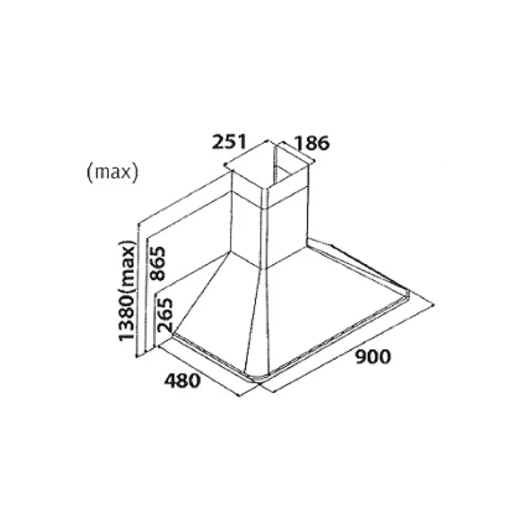 Tecno 90cm Chimney Hood KA 2028 PACKAGE 2 - Image 3