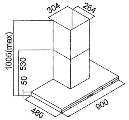 Tecno 90cm Chimney Hood KA 9228 Package 5 - Image 3