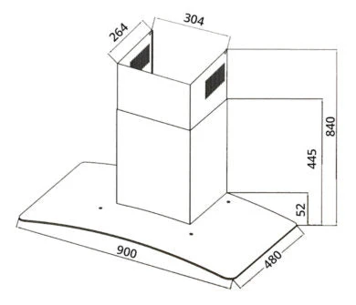 Tecno 90cm Chimney Hood KA 9688 Package 4 - Image 3