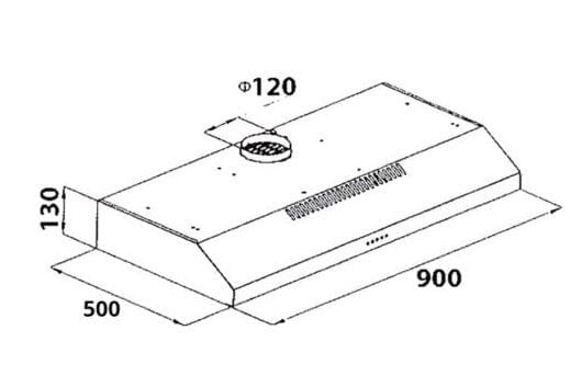 Tecno Uno KA 298 / 90 Slim Line Hood Stainless Steel 90cm, Twin Motor - Image 3