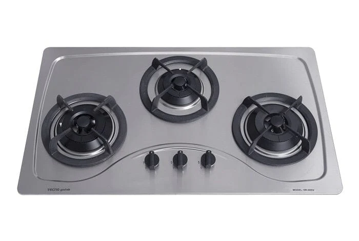 Tecno Uno SR 98 SV Stainless Steel Hob Stainless Steel 86cm, V.V.S  3 Burner (2x Big, 1x Medium) - Image 2