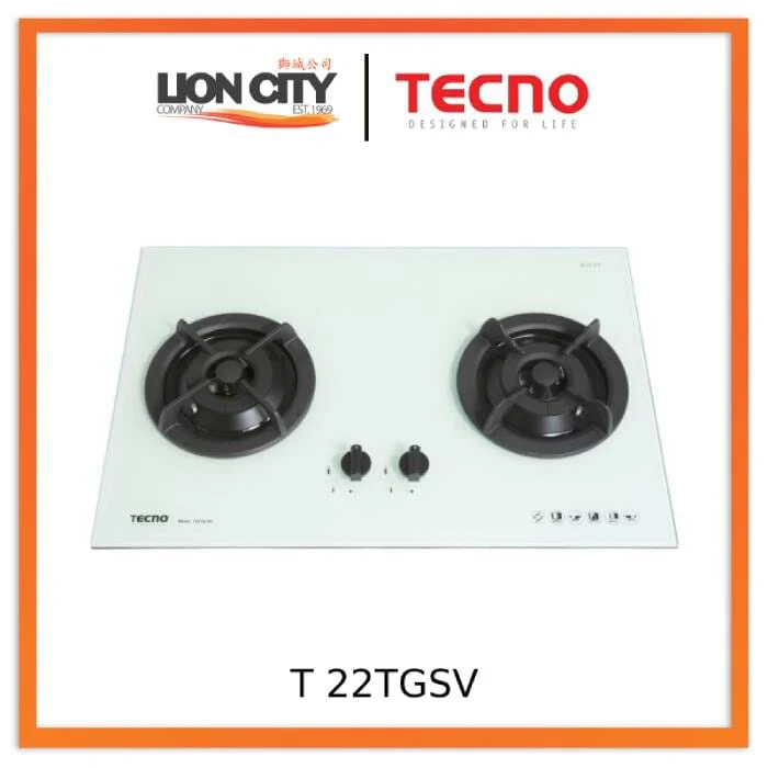 Tecno Uno T 22 TGSV Toughened Glass Hob (SCHOTT) 75cm, V.V.S  2 Burners (2x Big) - Image 6