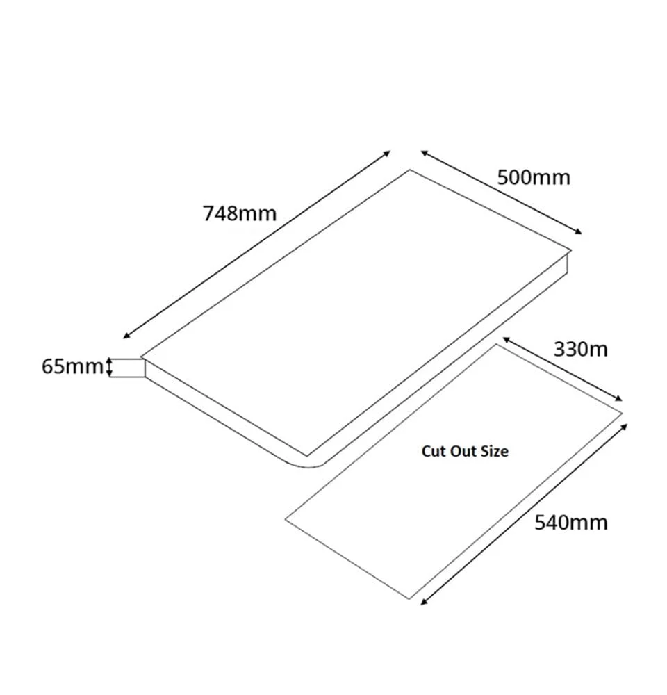 Tecno Uno T 23 TGSV  Toughened Glass Hob (SCHOTT)  75cm, V.V.S, INFERNO* (Big Burner) 3 Burners (1x Big, 1x Medium, 1x Small) - Image 5