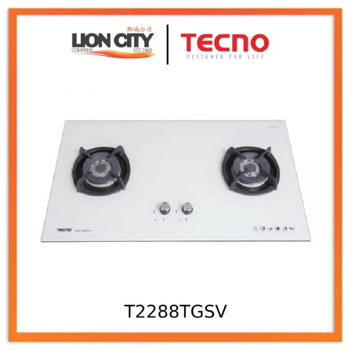 Tecno Uno T 2288 TGSV Toughened Glass Hob (SCHOTT)  88cm, V.V.S, INFERNO*  2 Burner (2x Big) - Image 5