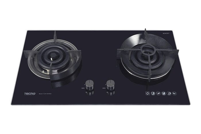 TECNO T278TGTRSV 2-Burner 78cm Glass Hob with True Triple Ring   Burners - Image 2
