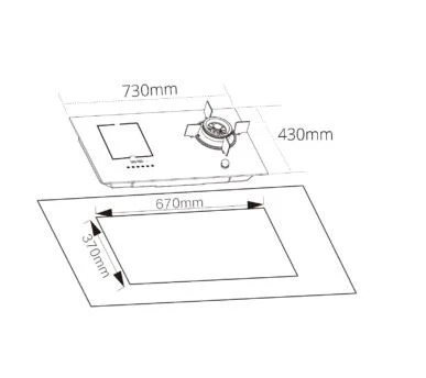 Tecno T-788GI 73cm Gas-Induction Hybrid Glass Hob (Pre-Order) - Image 5