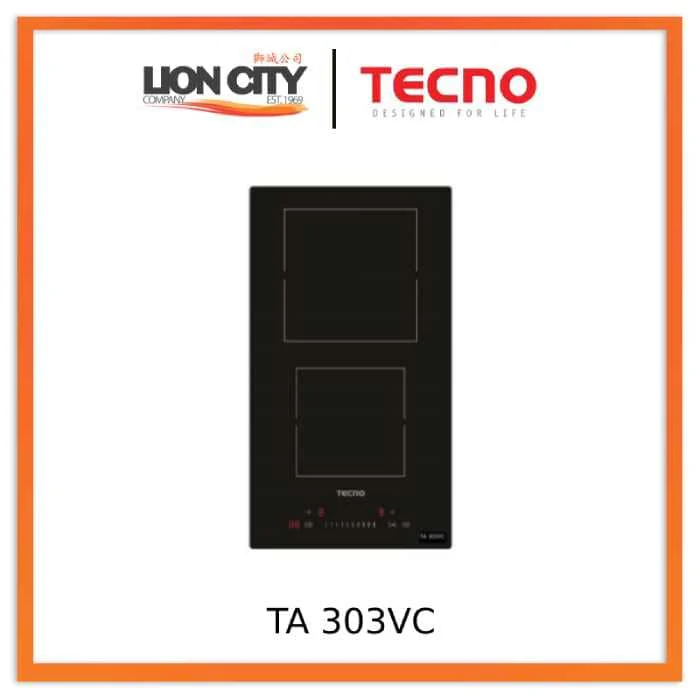 Tecno Uno TA 303 VC-V2-SG Domino Ceramic Hob Black Tempered Glass 30cm, 2x Ceramic Hob
