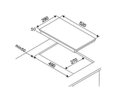 Tecno Uno TA 303 VC-V2-SG Domino Ceramic Hob Black Tempered Glass 30cm, 2x Ceramic Hob - Image 3