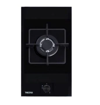 Tecno Uno TA 311 TRSV Domino Gas Hob Black Tempered  Glass 30cm, 1 Burner (Triple Ring) - Image 2