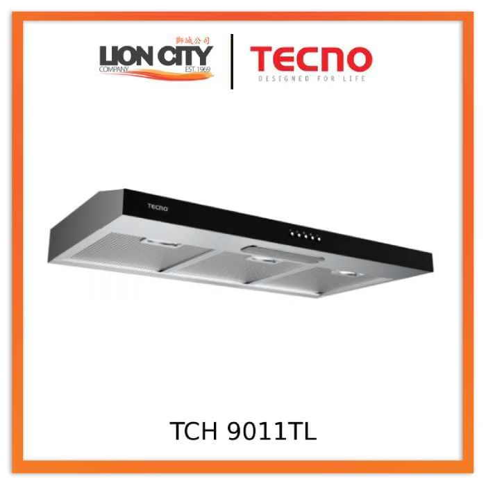 Tecno TCH 9011TL SS 90cm Stainless Steel Ultra Slim Hood with Black Front Panel