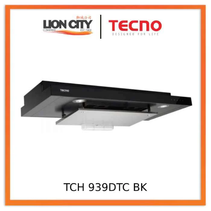 Tecno Uno TCH 939 DTC  SS / BK Slim Line Hood S/S w/ Black Panel / Full Black 90cm, Twin Motors, Touch Control - Image 3