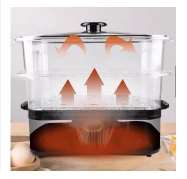 Tecno Uno TES 1200 Electric Steamer Stainless Steel 2-Tier, 12L Capacity - Image 3