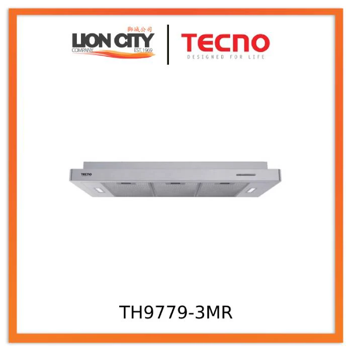 Tecno TH9779-3MR Black/ Stainless Steel 90CM Slim Hood - Image 3