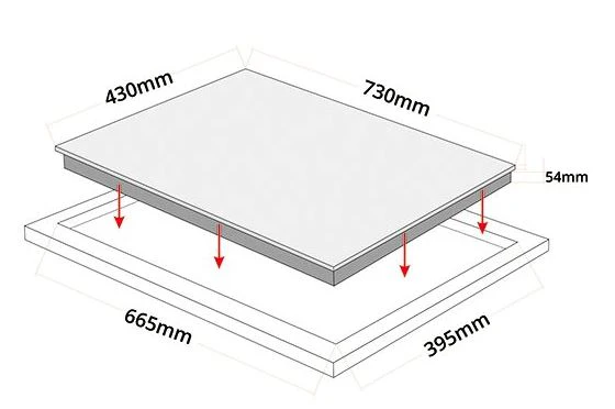 Tecno TIH 2882 73cm 2-Burner Built-In Induction Cooker Hob - Image 3