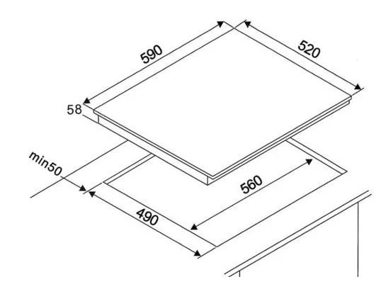 Tecno TIH 638 3-Burner 60cm Induction Hob - Image 3