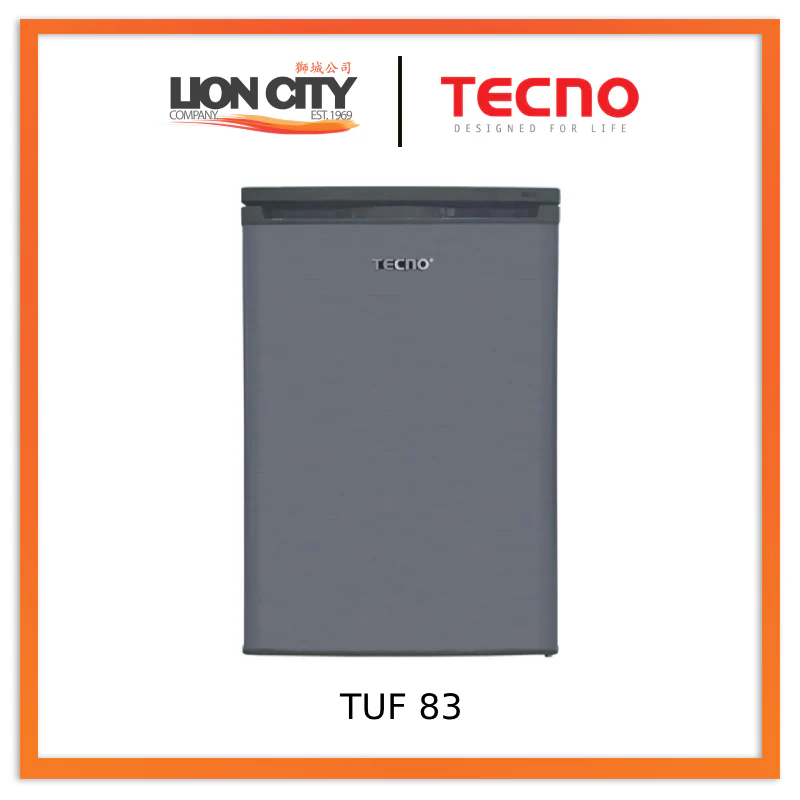 Tecno Uno TUF 83 Upright Freezer S/S look 270L, Reversible Door