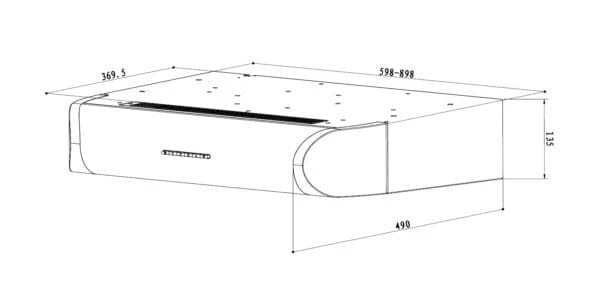 Tecno Uno UH 9003 C Slim Line Hood Stainless Steel 90cm - Image 3