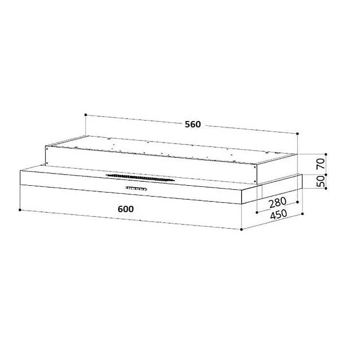 Tecno Uno 60cm Slim Line Hood UA 6112 Package 1 - Image 4