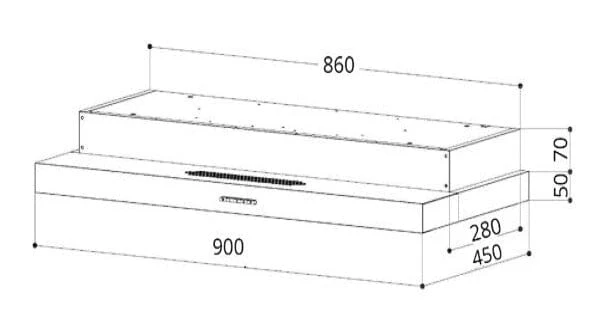 Tecno UNO 90cm Slim Line Hood UA 9112 Package 2 - Image 3