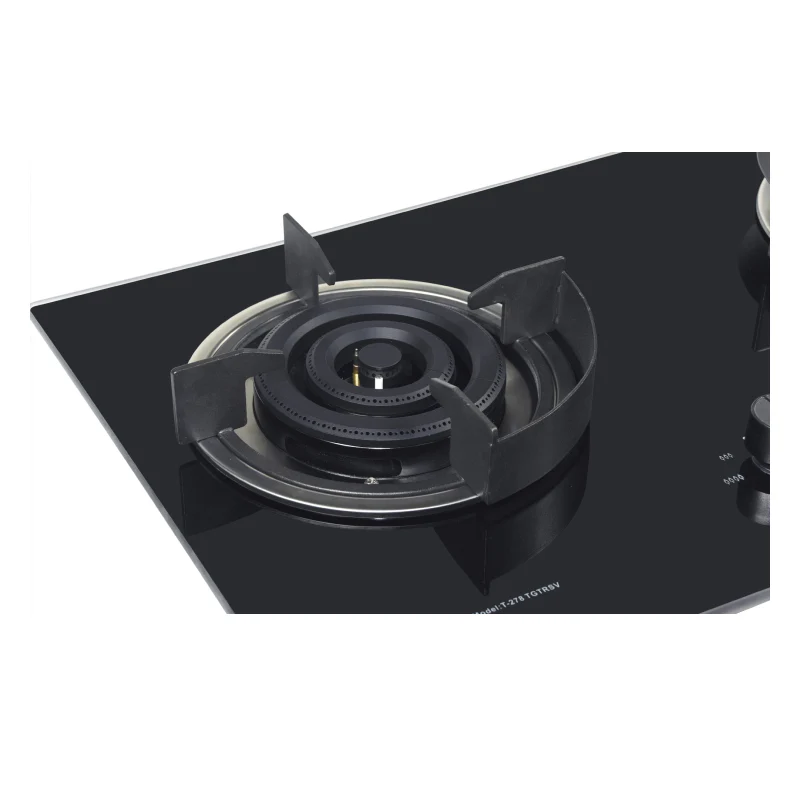 Tecno Uno T 278 TGSV Toughened Glass Hob (SCHOTT) Black 78cm, V.V.S  2 Burners (2x Triple Ring) - Image 2
