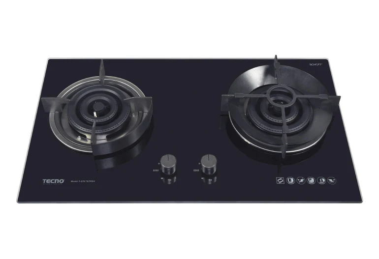 Tecno Uno T 278 TGSV Toughened Glass Hob (SCHOTT) Black 78cm, V.V.S  2 Burners (2x Triple Ring) - Image 3