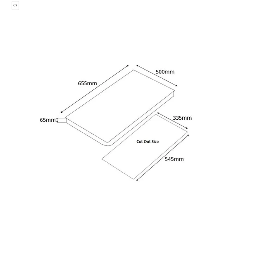 Tecno Uno T-6000 TGSV / BK Toughened Glass Hob (SCHOTT) Black 65cm, V.V.S, INFERNO* (Big Burner) 3 Burner (1x Big, 1x Medium, 1x Small) - Image 2