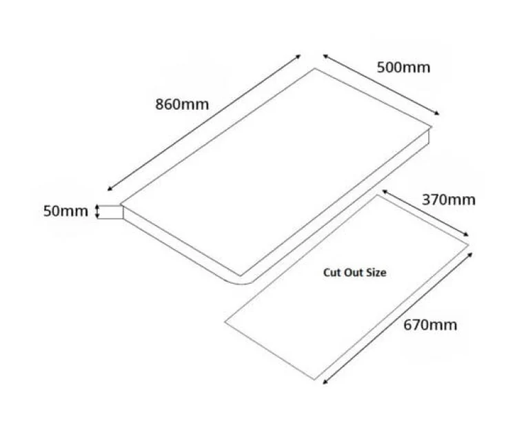 Tecno Uno TS 8633 TRSV Stainless Steel Hob Stainless Steel 86cm  3 Burner (2x Big, 1x Medium) - Image 2