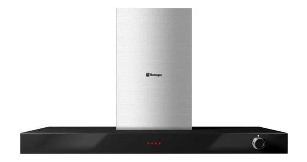TECNOGAS CN190B 90cm Black Stainless Steel Chimney Hood - Image 2