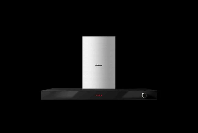 TECNOGAS CN190B 90cm Black Stainless Steel Chimney Hood - Image 3