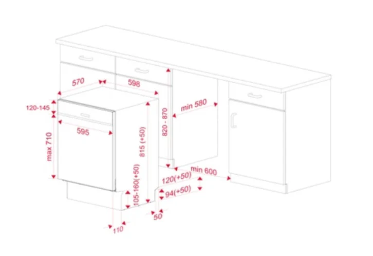 Teka DSI 46750 SS Partially Integrated Dishwasher Expertcare Series - Image 6