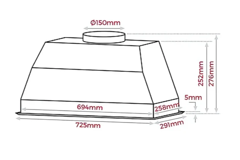 Teka GFX 72 - 70cm Built-in Hood - Image 4